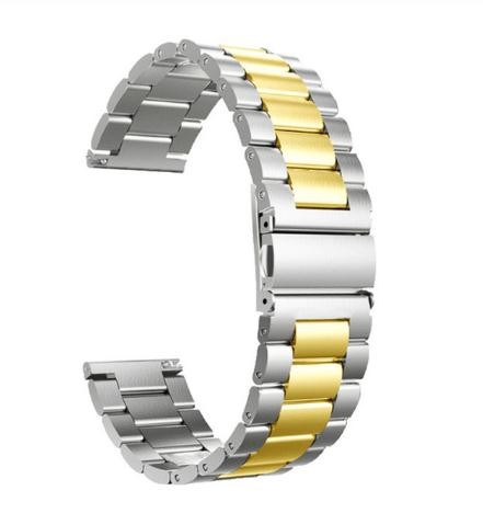 Horlogeband - vouwsluiting met drukknoppen - edelstaal 18mm