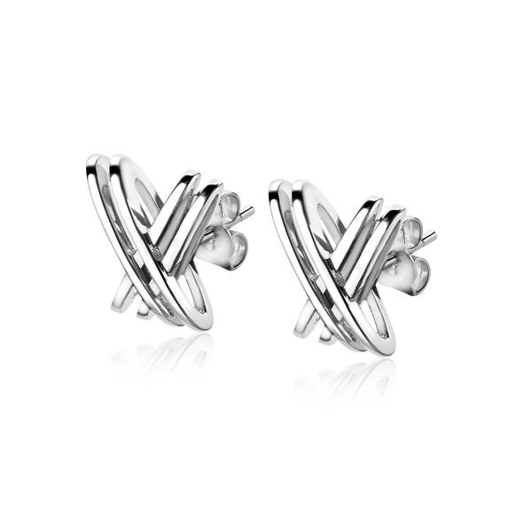 Mart Visser - Zinzi - Zilveren Fantasie Oorsieraden MVO12 Gekruist