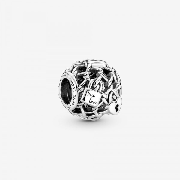 Pandora Moments - Bedel Opengewerkte Schakel Hangslot 790071C00