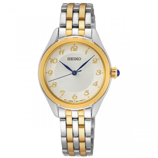Seiko - SUR380P1 Dameshorloge - Zilver-Goudkleurig bicolor