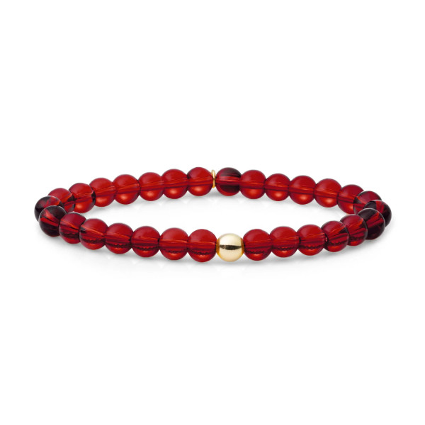 Sparkling Jewels Ruby Quartz Saturn armband large SBG-GEM50-ADD-6MM