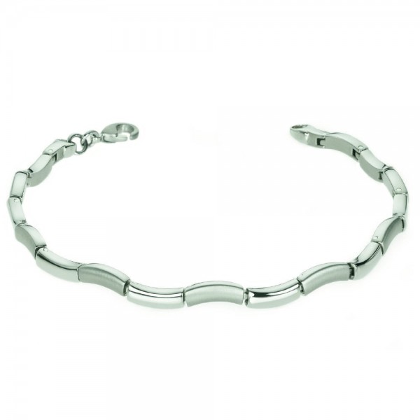 Boccia - Armband Titanium - 0370-01 - Golven