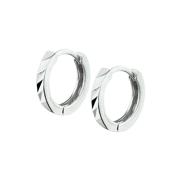 Zilveren Klapoorringen 12mm