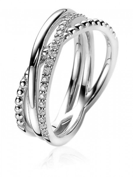 Zinzi - Zilveren Ring ZIR2141-56 Verbonden