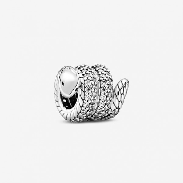 Pandora - Zilveren Garden Bedel 799099C01 Glinsterende Opgerolde Slang