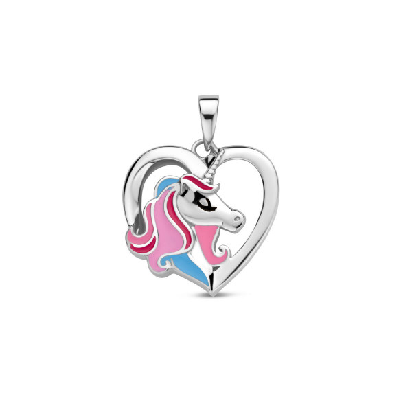 Hanger Eenhoorn Roze Zilver