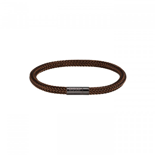 Hugo Boss - Gevlochten Polyester Armband Donkerbruin - HBJ1580099M