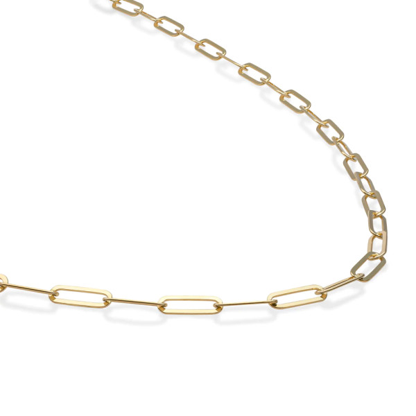 Sparkling Jewels Long Link Ketting Goudkleurig SN-LGG-045 gold plat