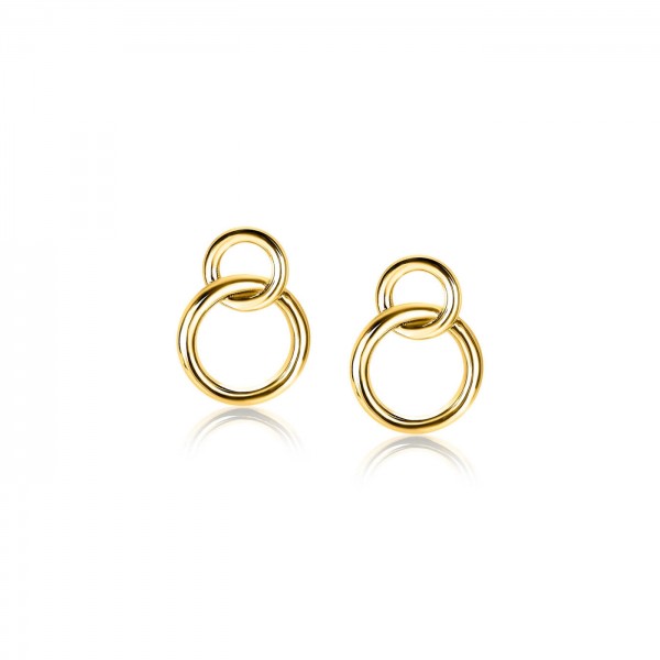 Zinzi Oorknoppen Dames ZIO1278G Zilver Goudkleurig