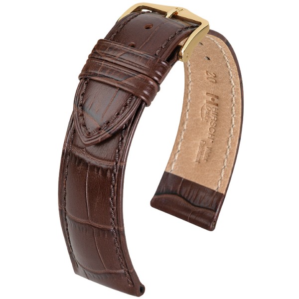 Hirsch Duke Horlogeband Donkerbruin M 12mm