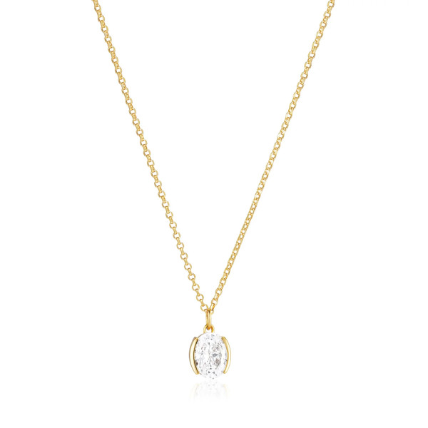 Sif Jakobs Goudkleurige Ketting Ellisse Carezza SJ-N2353-CZ-YG