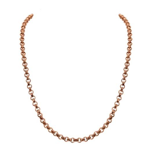 Sparkling Jewels Ketting SNRGM080 Rose Gold Plated Silver 80 cm