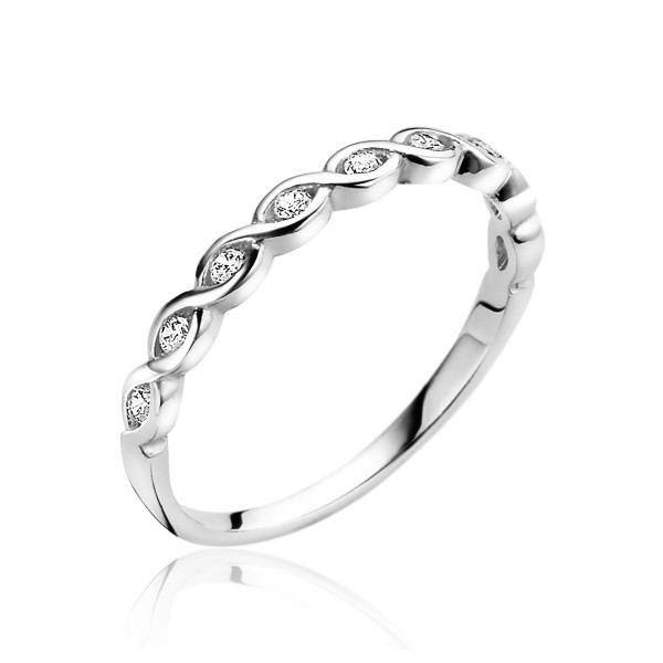 Zinzi - Zilveren Aanschuifring ZIR1595-56 Infinity - Zirkonia