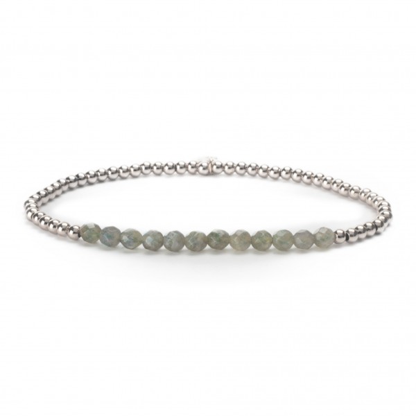 Sparkling Jewels Armband Universe SB-GEM18-3MM-LINE Labradorite 3 mm Small