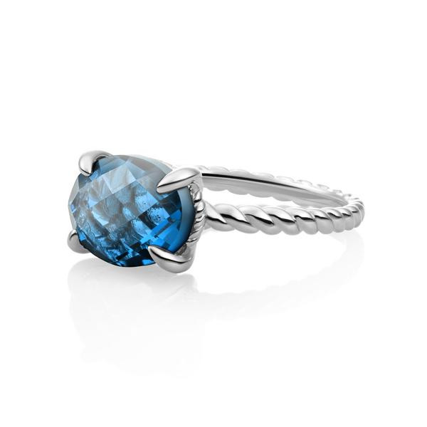 Sparkling Jewels - Zilveren Ring SRI03-G46-56 Twist Topaz Quartz