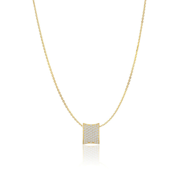 Sif Jakobs Goudkleurige Ketting met Hanger met Zirkonia SJ-P2391-CZ-YG