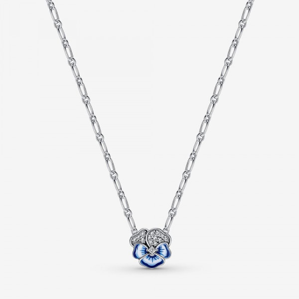 Pandora - Zilveren Collier 390770C01-50 Blauw Viooltje
