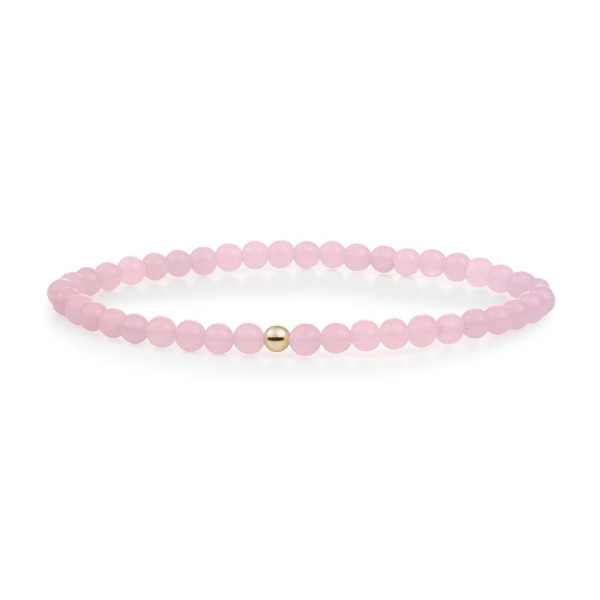 Sparkling Jewels - Rose Quarts Saturn Small Armband - SBG-GEM13-ADD-4MM