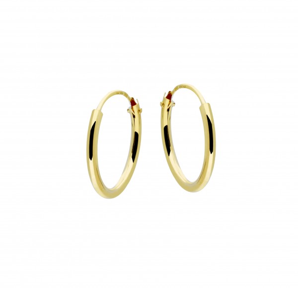 Oorringen 13x1,3MM - 14KARAAT GOUD