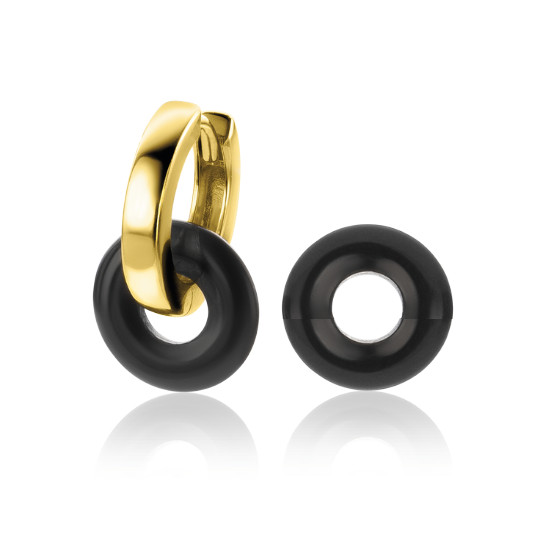 Zinzi - Creoolhangers Zwarte Onyx ZICH2274Z