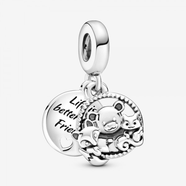 Pandora - Zilveren Passions Bedel 799078C00 Beer, Vos & Eekhoorn