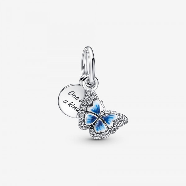 Pandora Moments - Blauwe Vlinder & Citaat 790757C01