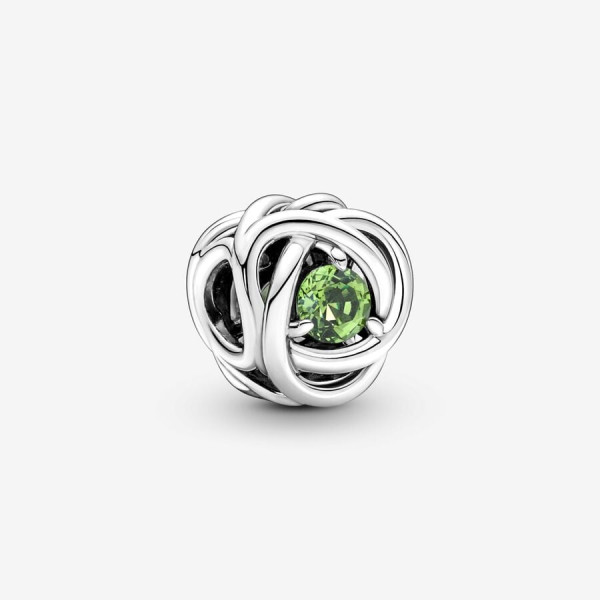 Pandora Augustus Geboortesteen Lentegroene Oneindige Cirkel Bedel 790065C03