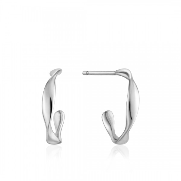 Ania Haie - Twist Mini Hoop Oorbellen E015-01H Zilverkleurig