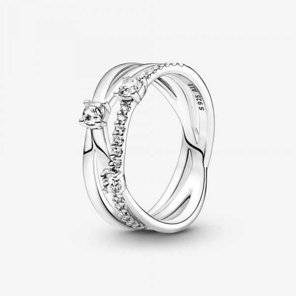 Pandora - Triple Band 199400C01-58 Zilveren Ring