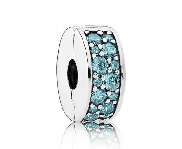 Pandora Moments - Clip Zirkonia Turkoois Groen Pavé 791817CZ