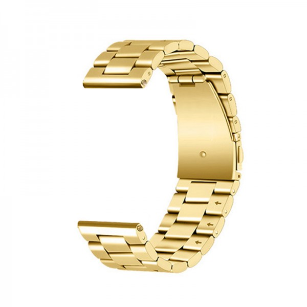 Horlogeband goudkleurig - vouwsluiting met drukknoppen - edelstaal 18mm