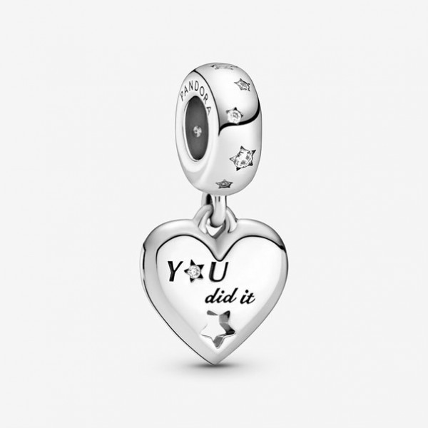 Pandora Moments - Hangbedel Gefeliciteerd Hart en Ster 799323C01