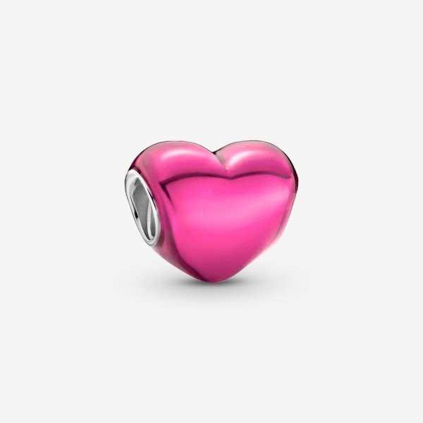 Pandora - Zilveren Bedel 799291C03 Metallic Roze Hart