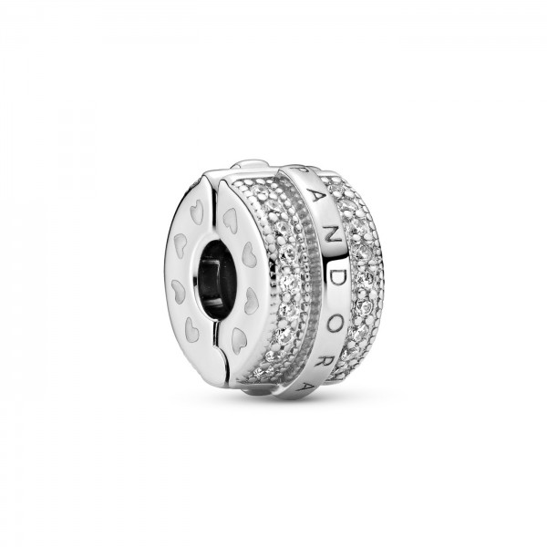 Pandora Moments - Zirkonia Pave Lines & Logo Clip 799042C01