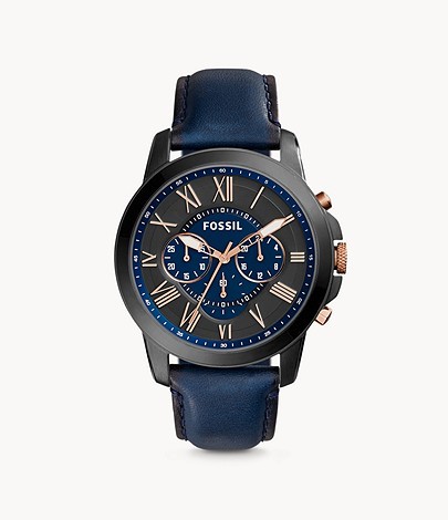 Fossil - Grant FS5061IE Herenhorloge - Blauw