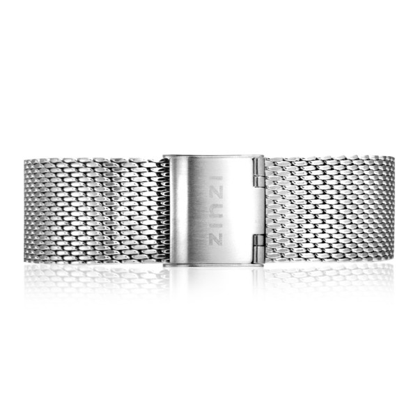 Zinzi - Retro RETBAND1 Stalen Mesh Horlogeband Zilvergekleurd - 18mm