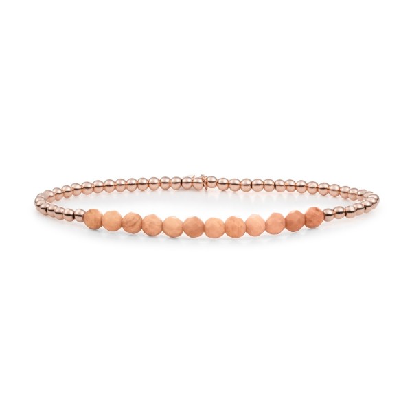 Sparkling Jewels - Peach Rhodonite Universe Armband - SBRG-GEM32-3MM-LINE