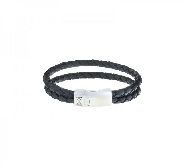 Aze Jewels - Armband AZ-BL006-A-210 Gevlochten Multi Leer - Zwart