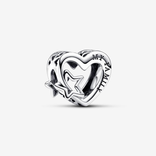 Pandora Opengewerkte Familie Hart&Ster Bedel 792829C00