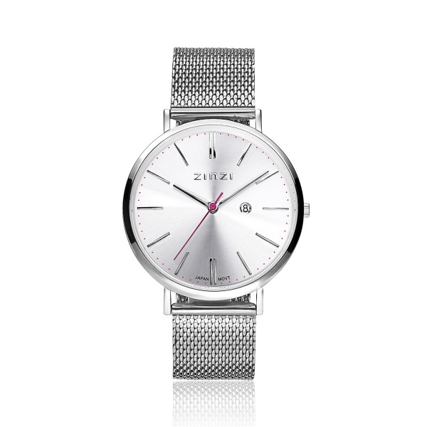Zinzi - Retro ZIW402M Dameshorloge Wit + gratis Zinzi armbandje