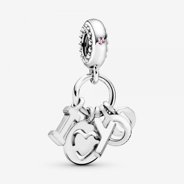 Pandora - Zilveren Hangbedel 796596FPC I Love You