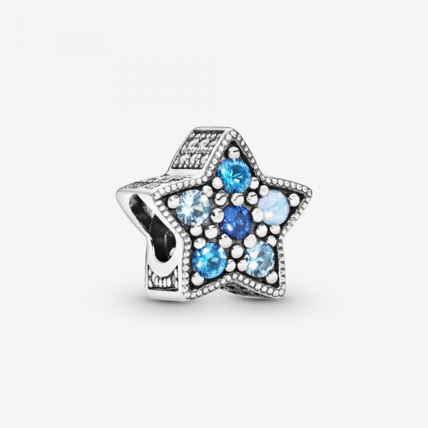 Pandora Moments - Bedel Helderblauwe Ster 796379NSBMX