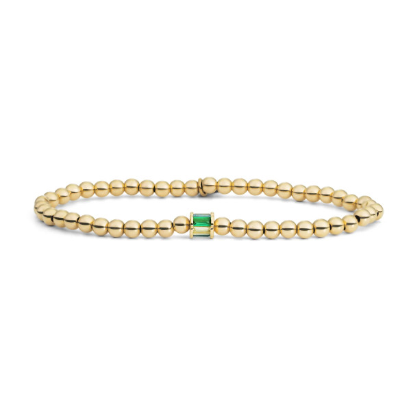 Sparkling Jewels Baquette Cylinder Armband Green Hues SB-G-4MM-BA03