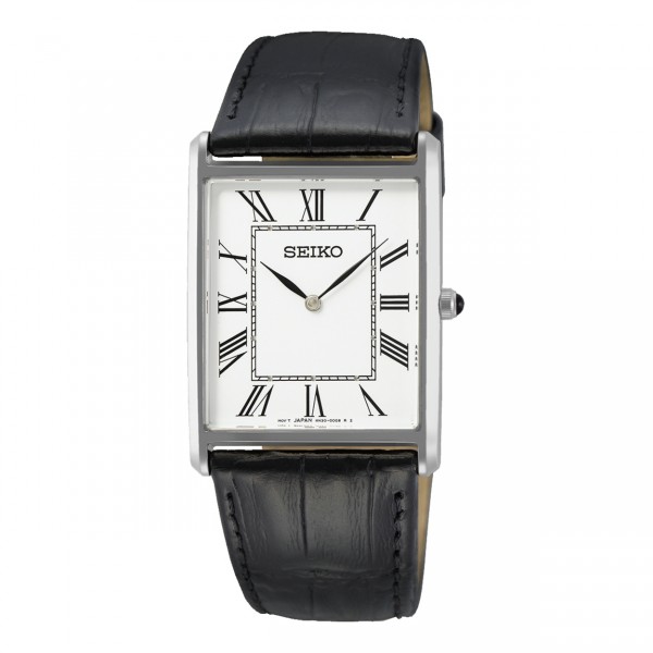 Seiko - SWR049P1 Herenhorloge - Vierkant Zilverkleurig