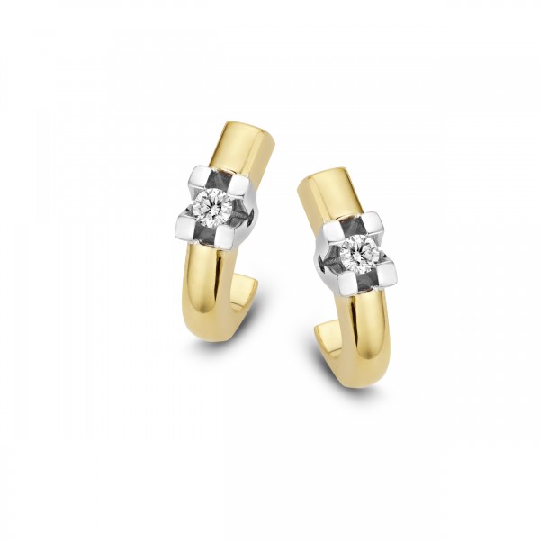 Briljant - Volonta Gouden Oorknoppen 2x0,05crt Diamant
