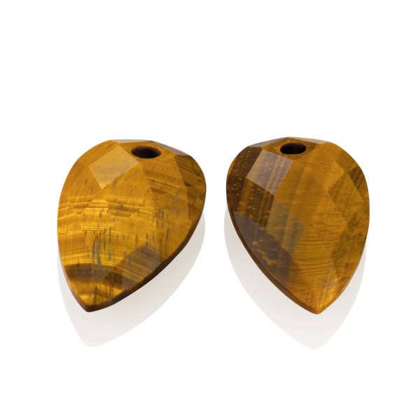 Sparkling Jewels Tiger Eye Blossom Oorbel Edelsteen EAGEM09-BS