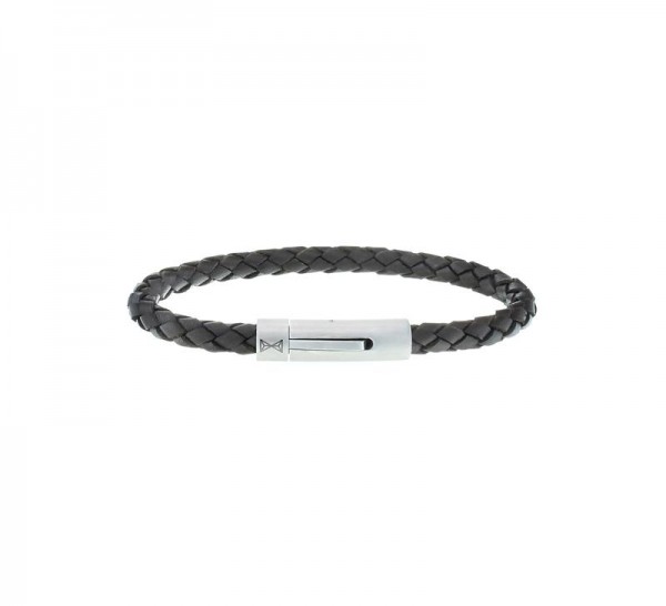 Aze Jewels - Armband AZ-BL004-A-210 Gevlochten Leer Enkel- Bruin