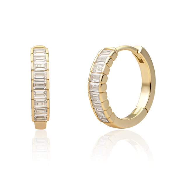 Sparkling Jewels Baquette Creolen Goudkleurig EAG23 verguld