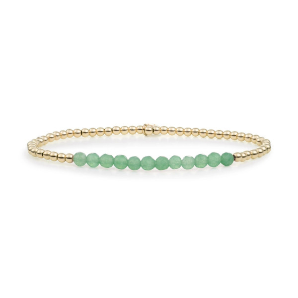 Sparkling Jewels - Universe Armband SBG-GEM29-3MM-LINE Green Aventurine