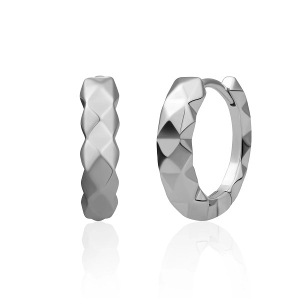 Sparkling Jewels Multi Edge Zilveren Creolen EAS29